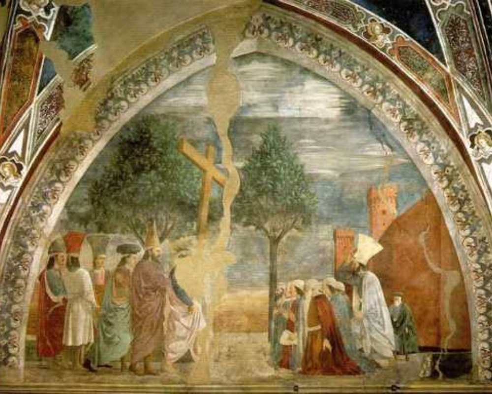 Arezzo, San Francesco interno: affreschi di Piero della Francesca (L' esaltazione della Croce)