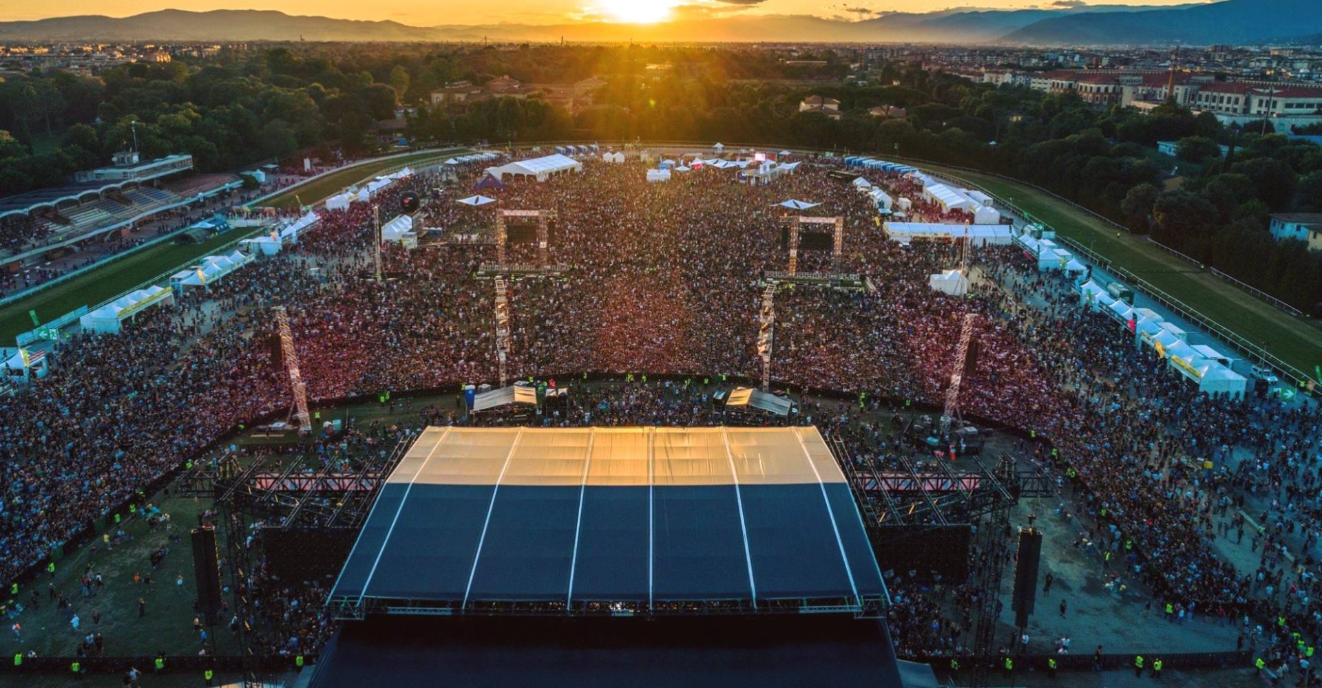 The stage of Firenze Rocks at Visarno Arena