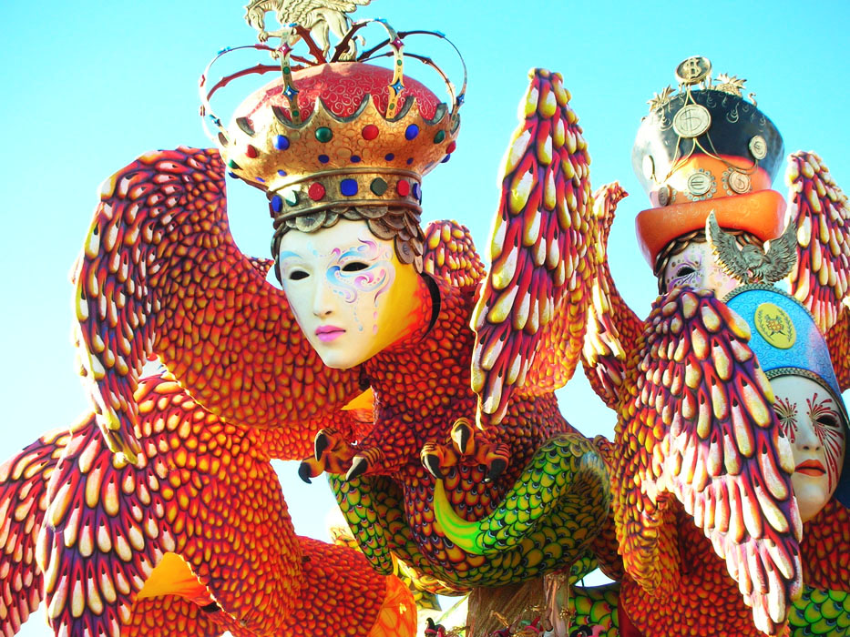 Parade floats in Viareggio
