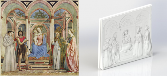 Domenico Venezianos Altarbild aus der Kirche Santa Lucia dei Magnoli und seine Reproduktion