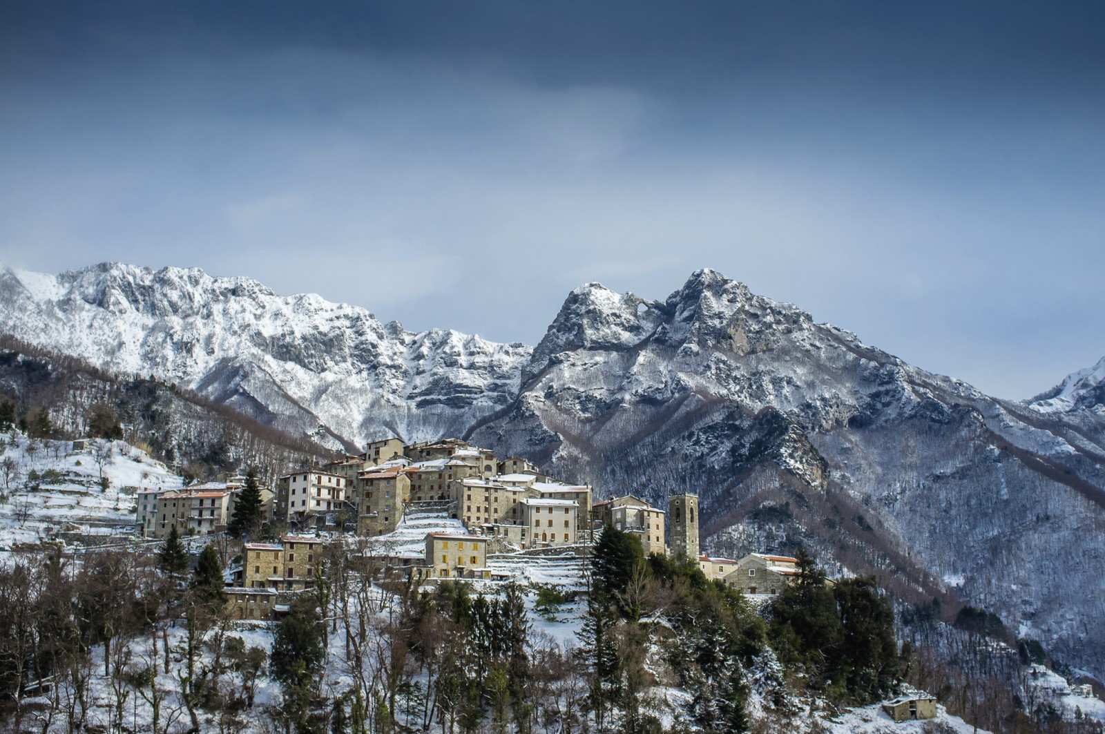 Monte Forato (Apuan Alps) seen from Pruno