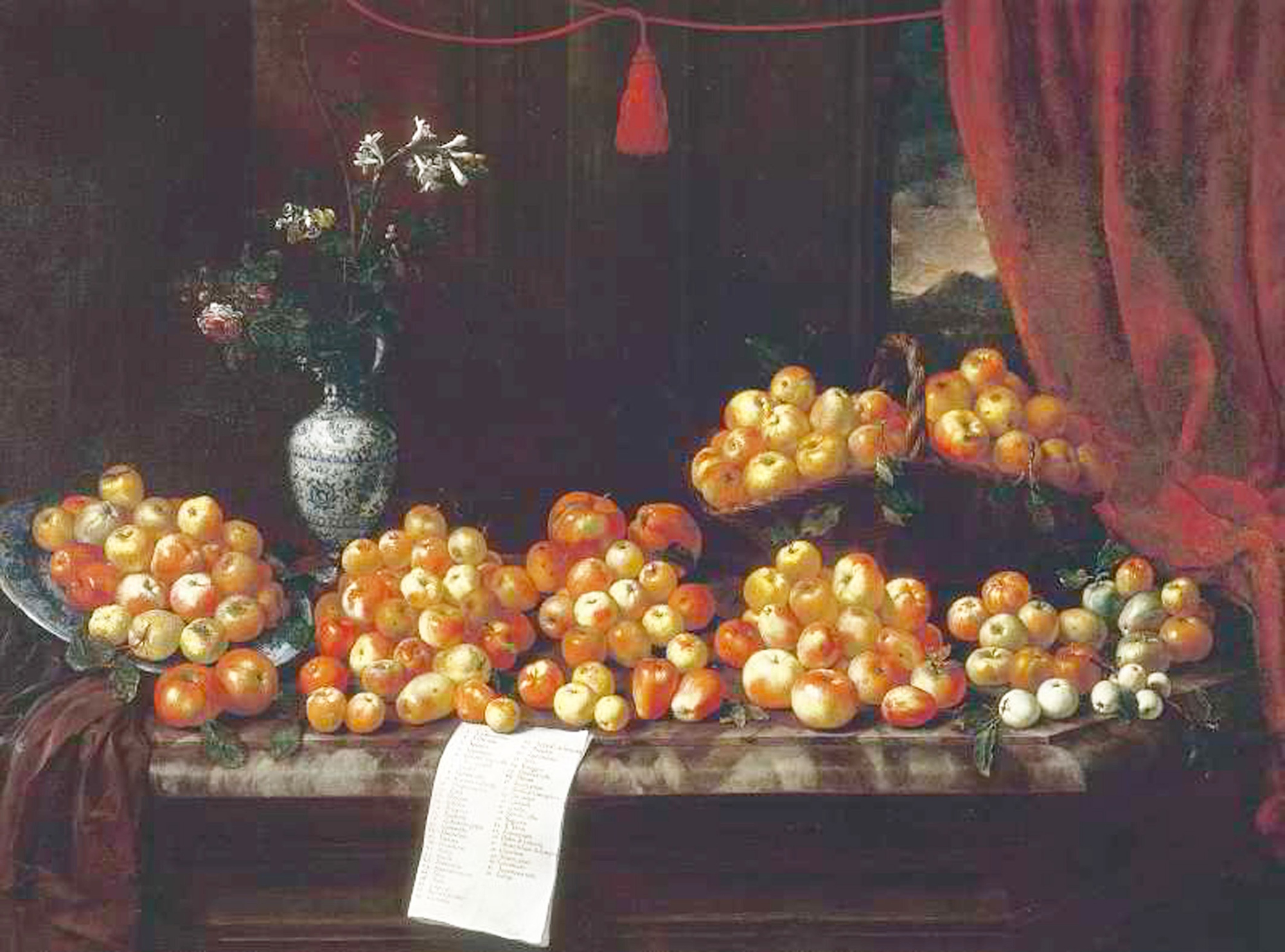Bartolomeo Bimbi, Mele, 1696 – Museo della Natura Morta, Poggio a Caiano