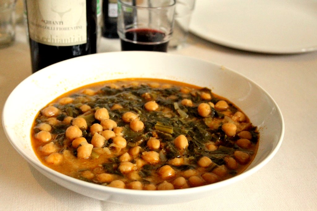Tuscan chickpea and chards soup or “Chickpea cacciucco”