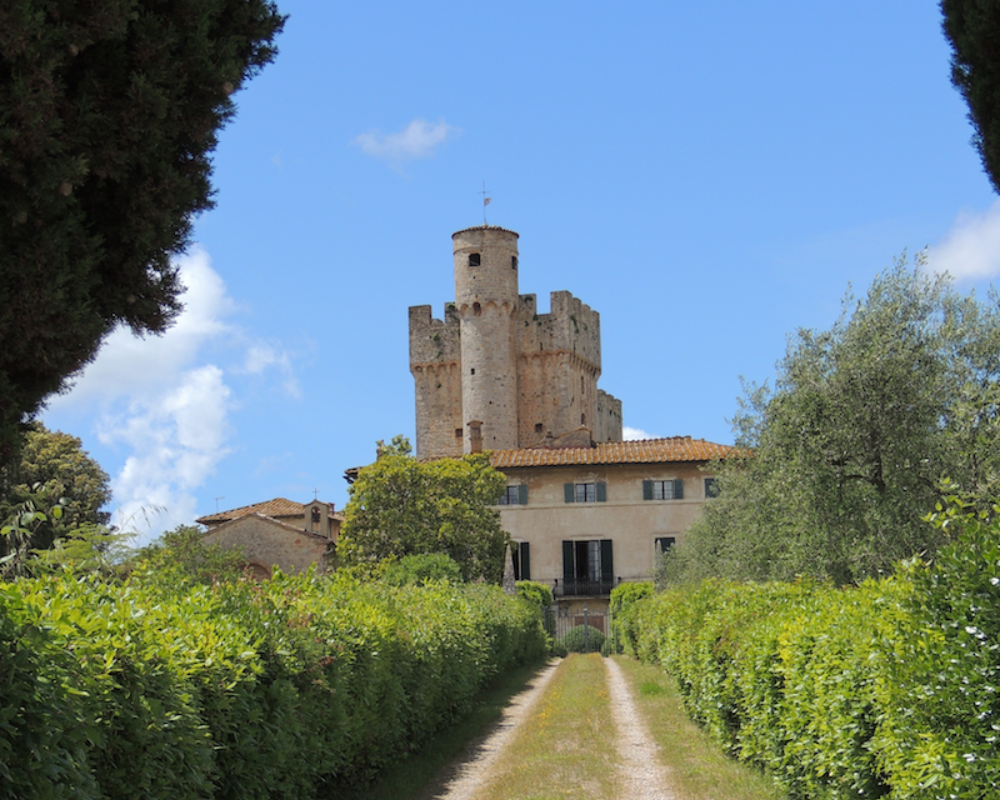 Castle of the Chiocciola along the Via Francigena