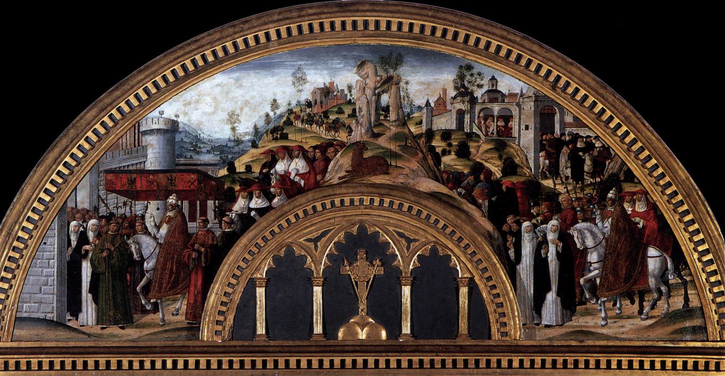Girolamo Di Benvenuto - Gregorio XI regresa a Roma desde Aviñón