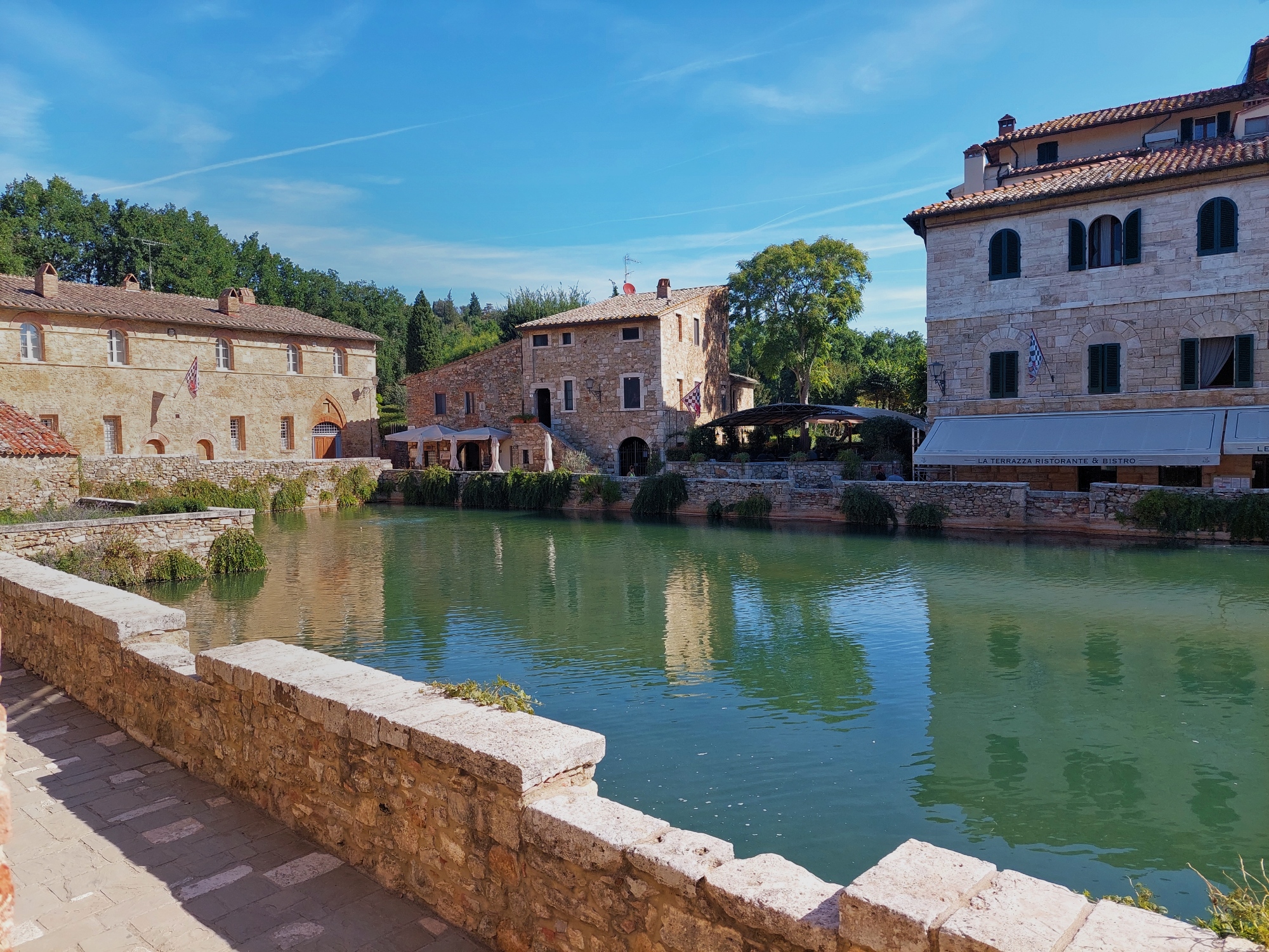 Piazza delle Sorgenti a Bagno Vignoni