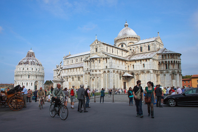 Die Piazza dei Miracoli in Pisa