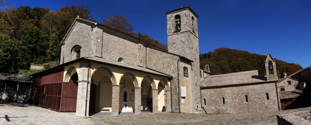 A panoramic view of the Sanctuary of La Verna