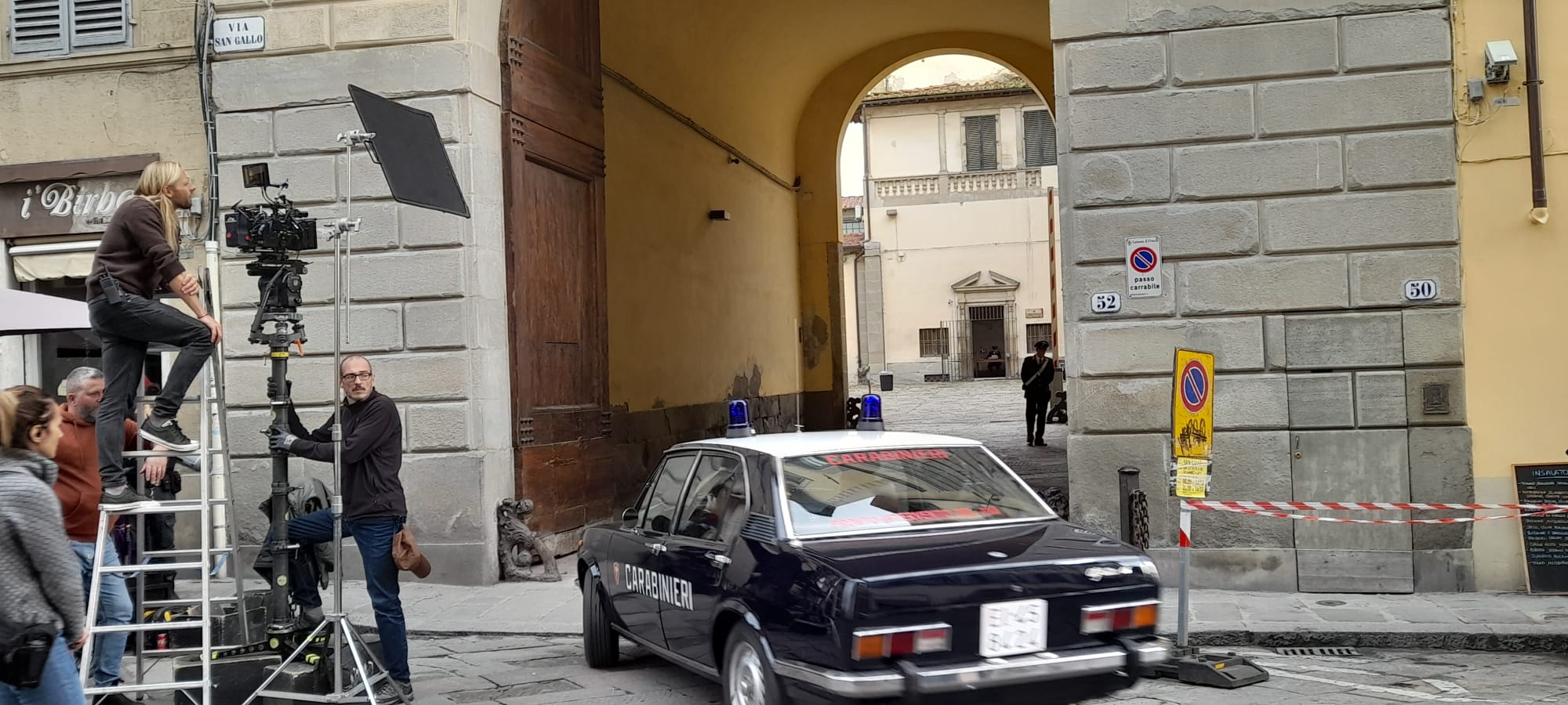 “The Monster of Florence” being shot on Via San Gallo