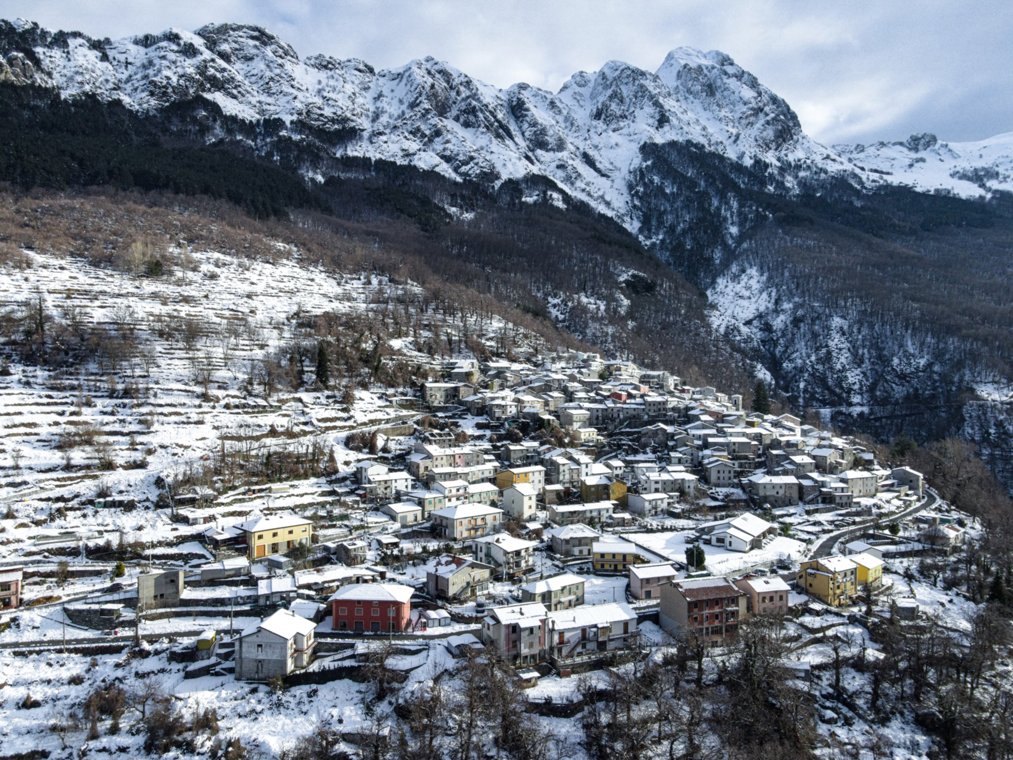 Vinca, paesaggio innevato
