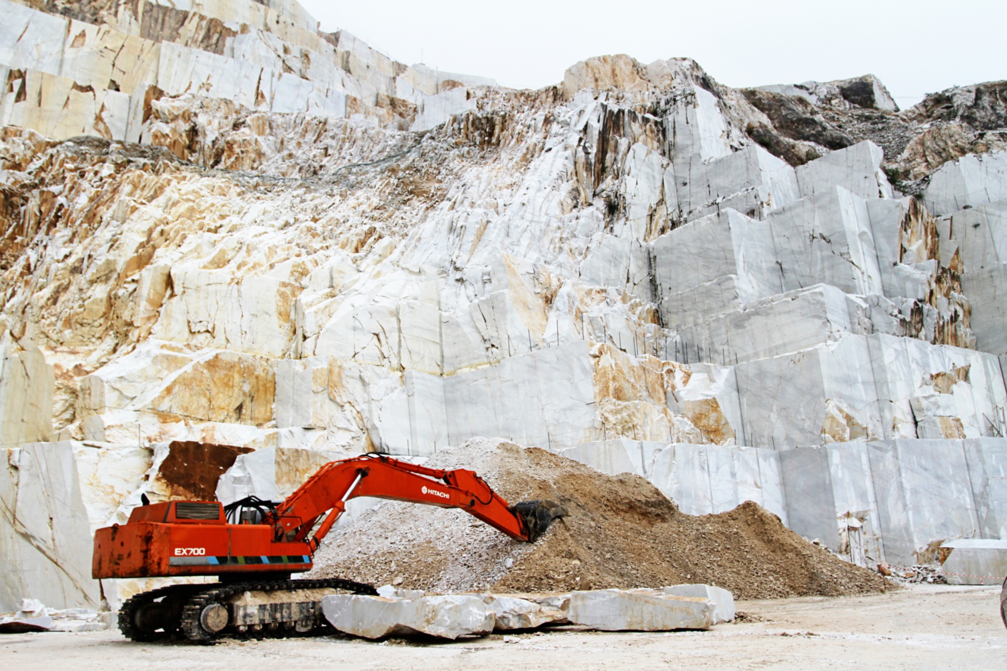 Les mines de marbre de Carrare