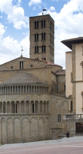 La piazza principale di Arezzo