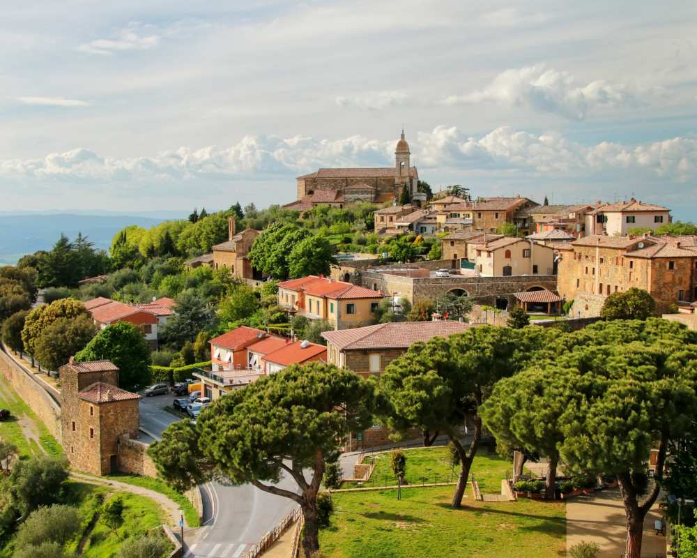 View of Montalcino from the fortress