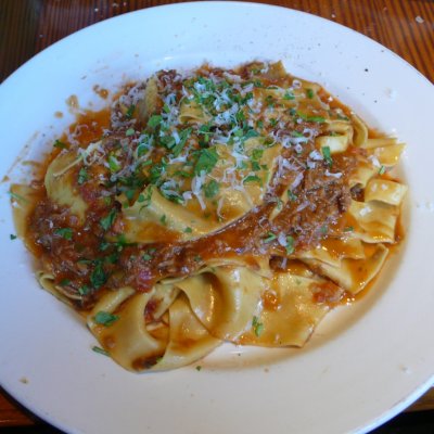 Pappardelle with duck sauce Pappardelle with duck sauce