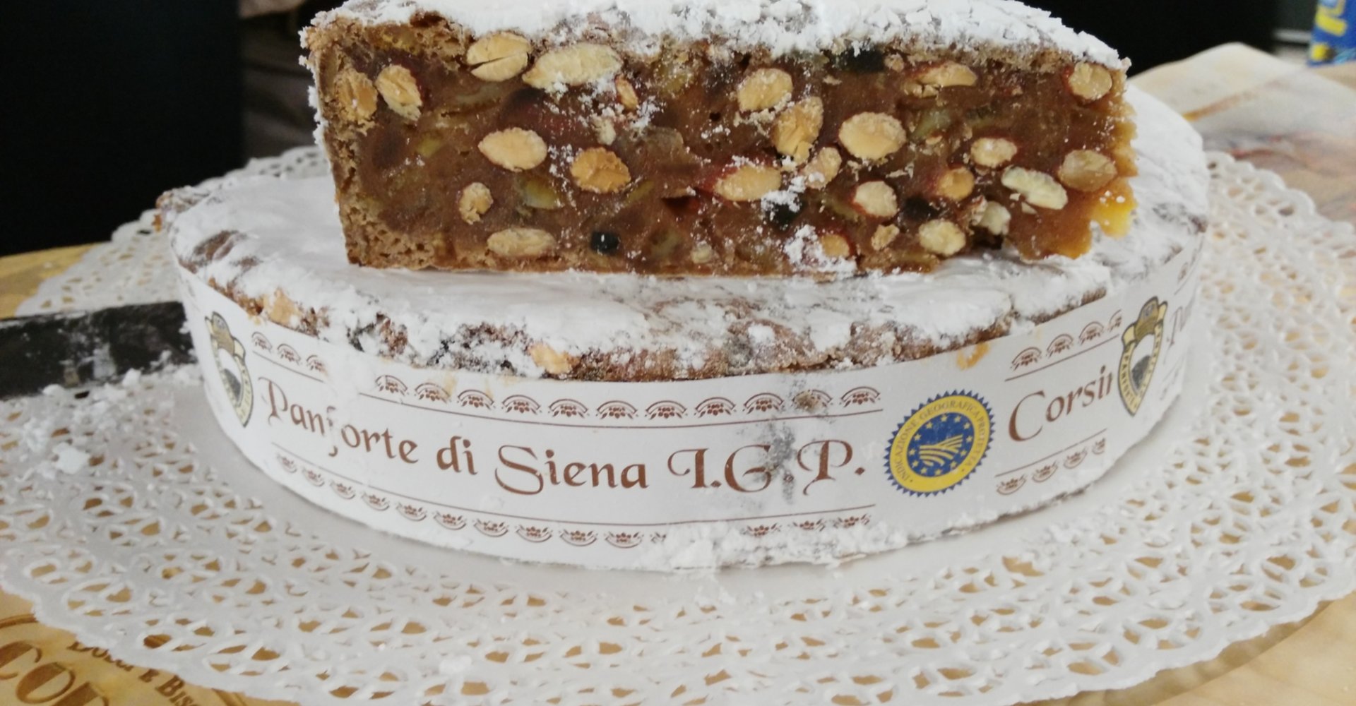 Panforte di Siena, a typical dessert of the Christmas season