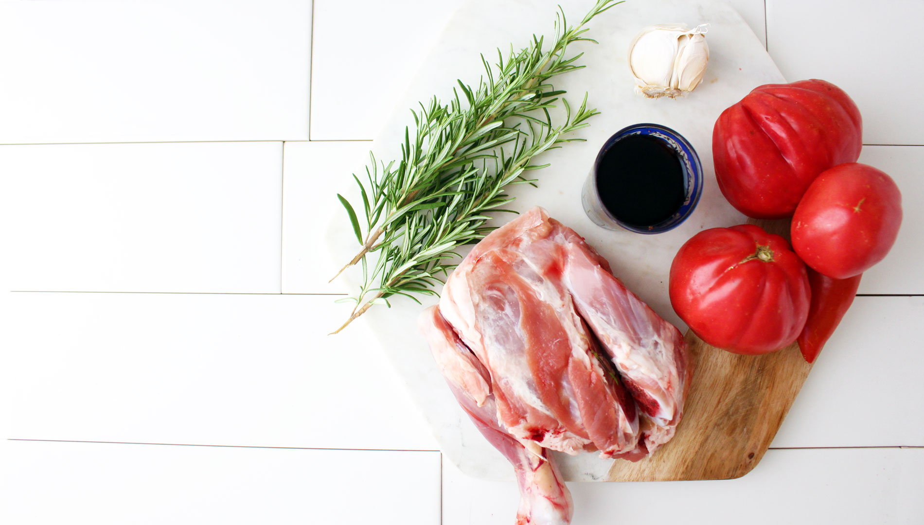 Ingredientes para el Buglione de cordero