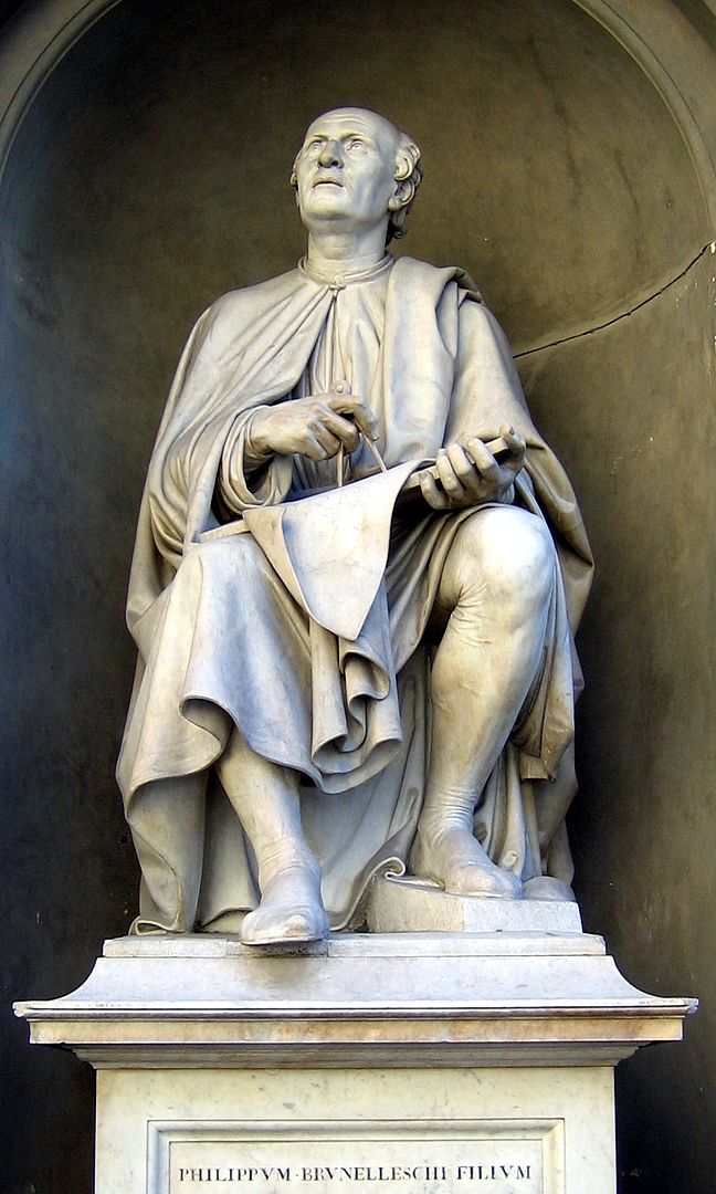 La estatua de Brunelleschi en Florencia