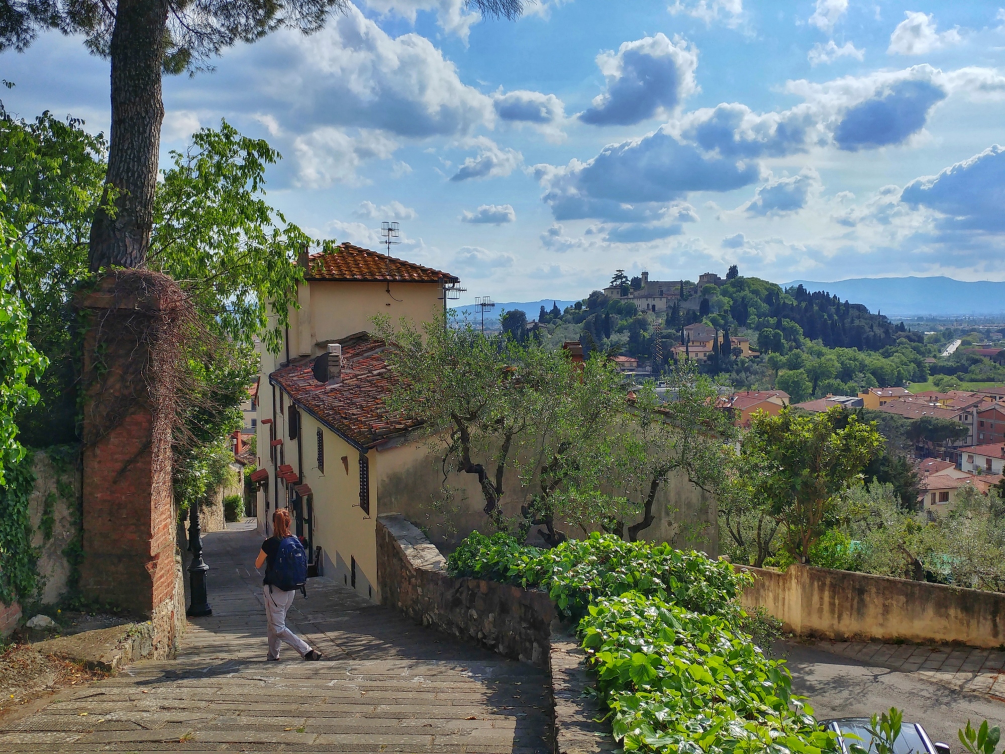 The stairs leading up to San Donato Church in Calenzano