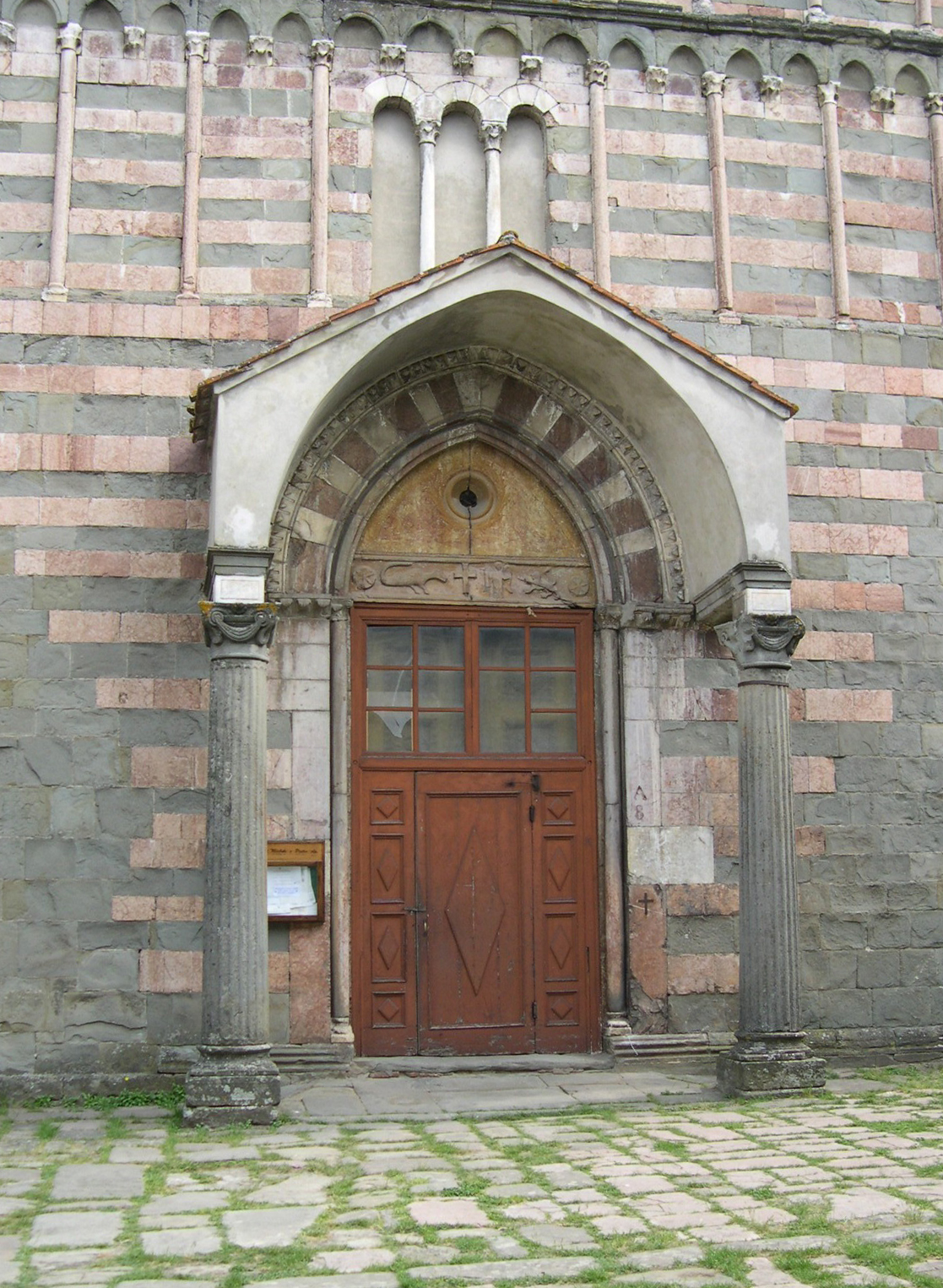 The entrance portal of the church
