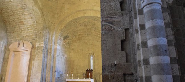 Inside the Cathedral of San Pietro in Sovana