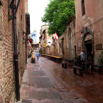 Die Via Boccaccio in Certaldo