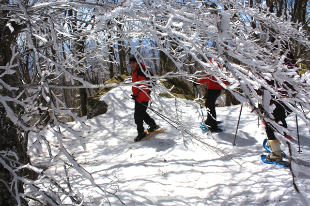 Snowshoeing on Mount Amiata
