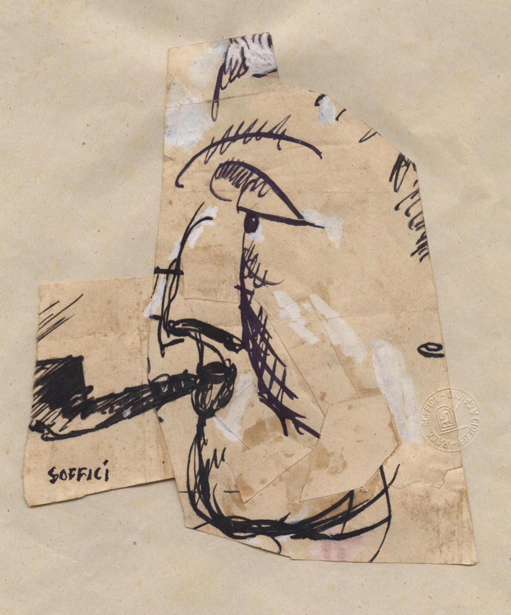 A. Soffici, Ritratto di Apollinaire, 1914