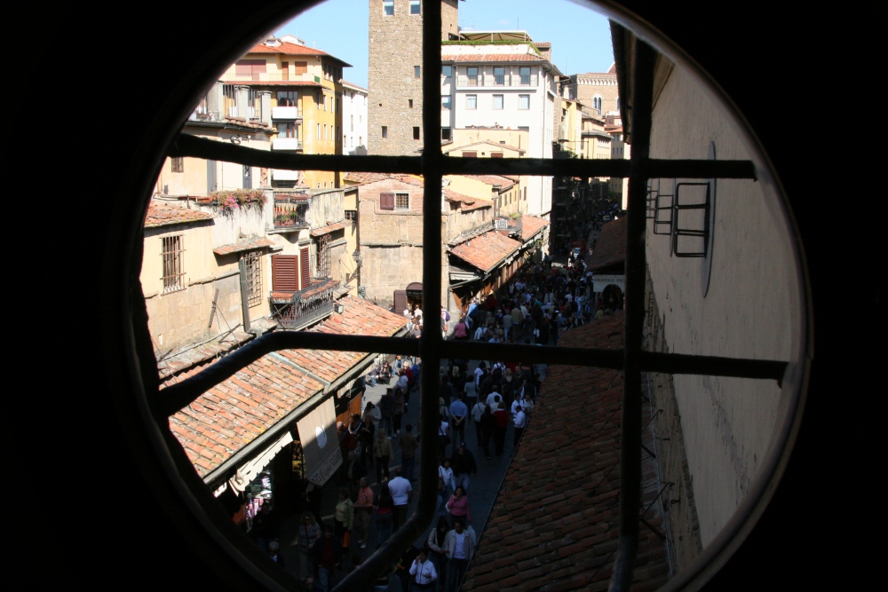Florence vue depuis le corridor de Vasari