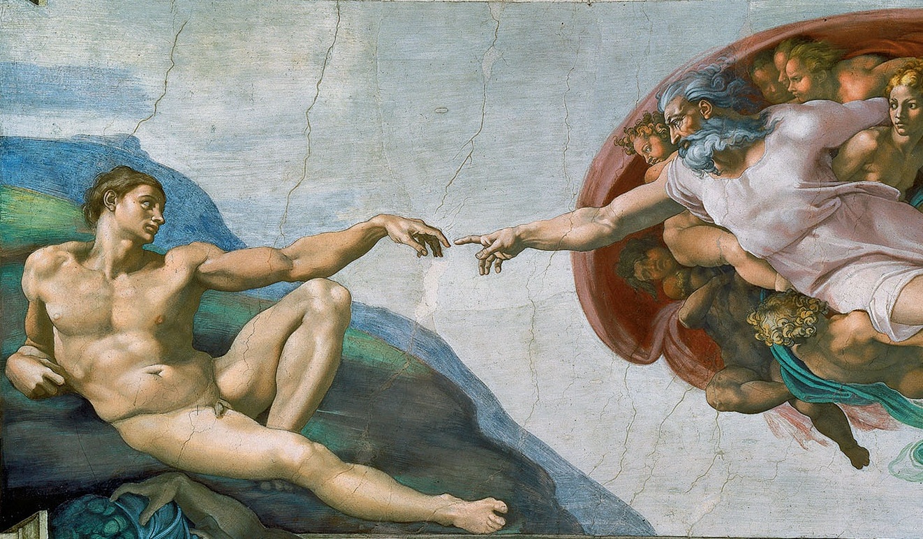 La Creación de Adán por Michelangelo