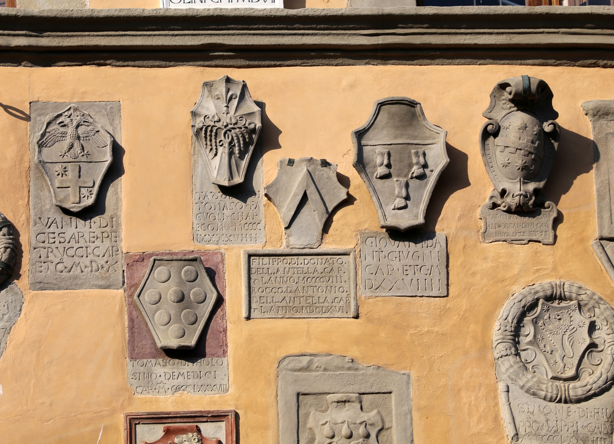The coats of arms in the palace