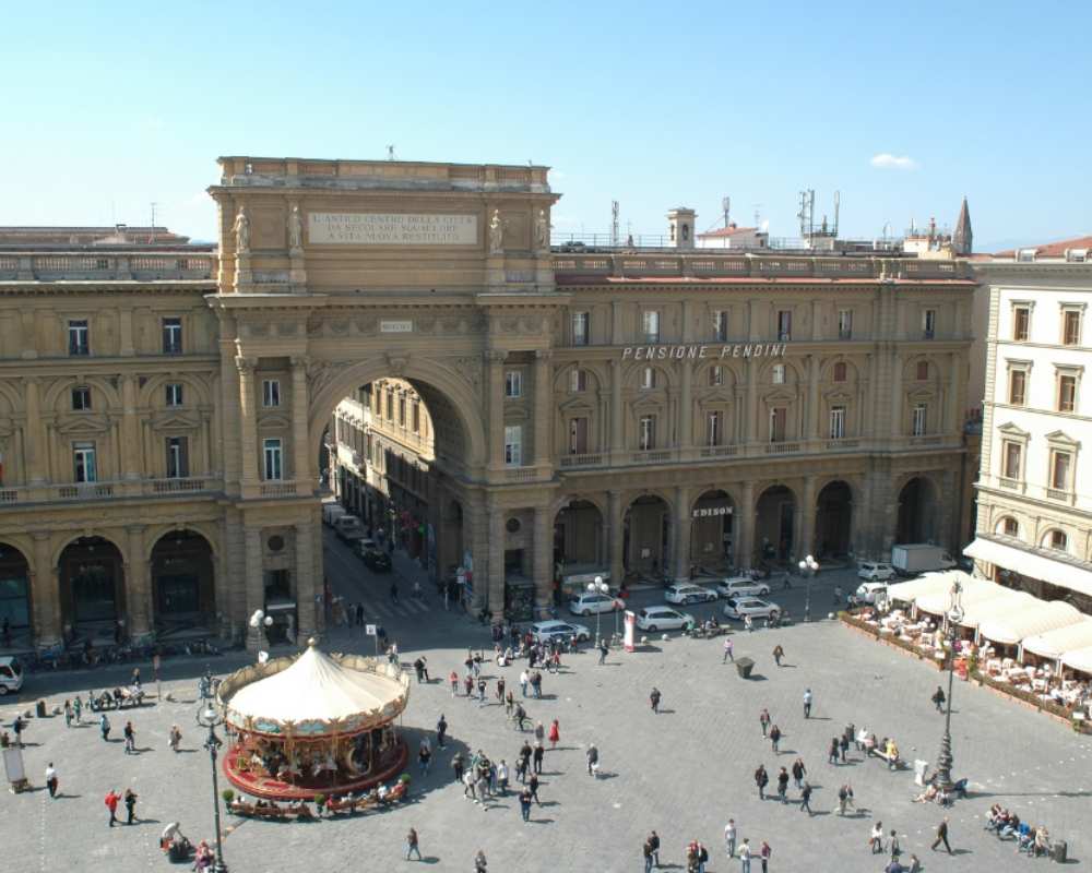 The piazza seen from above