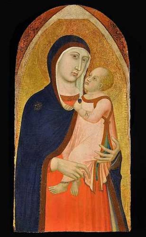 La Madonna col bambino di Pietro Lorenzetti La Madonna col bambino di Pietro Lorenzetti