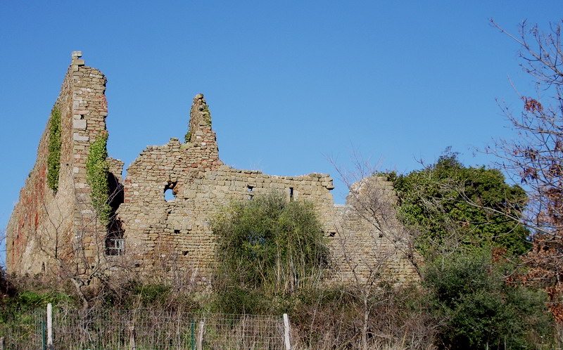 The ruins of the Abbey of San Bartolomeo di Sestinga