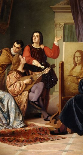 Leonardo pingando a Mona Lisa de Cesare Maccari