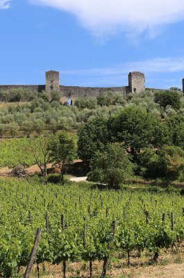 Monteriggioni Castle on the Tuscan Via Francigena