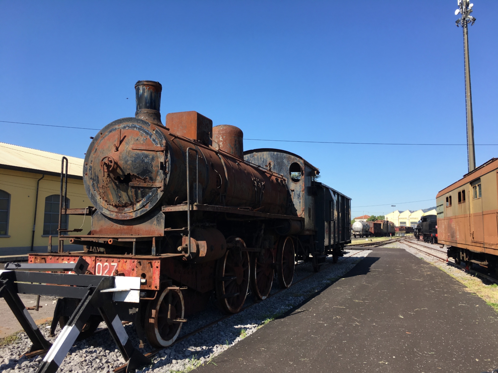 The historic train depot in Pistoia