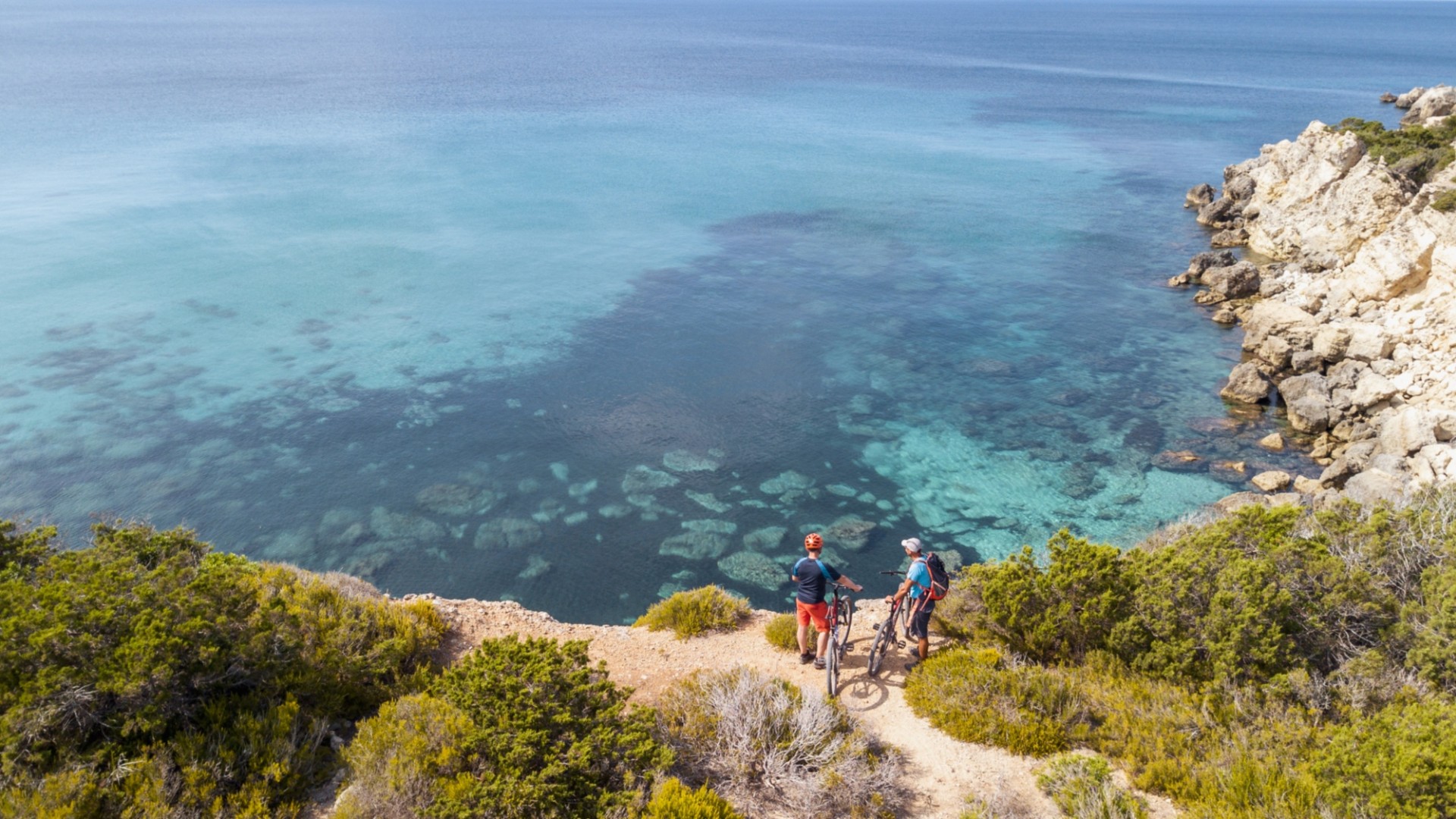 Exploring Pianosa island by bike