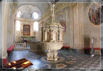 Interior of the Pietrasanta Baptistery