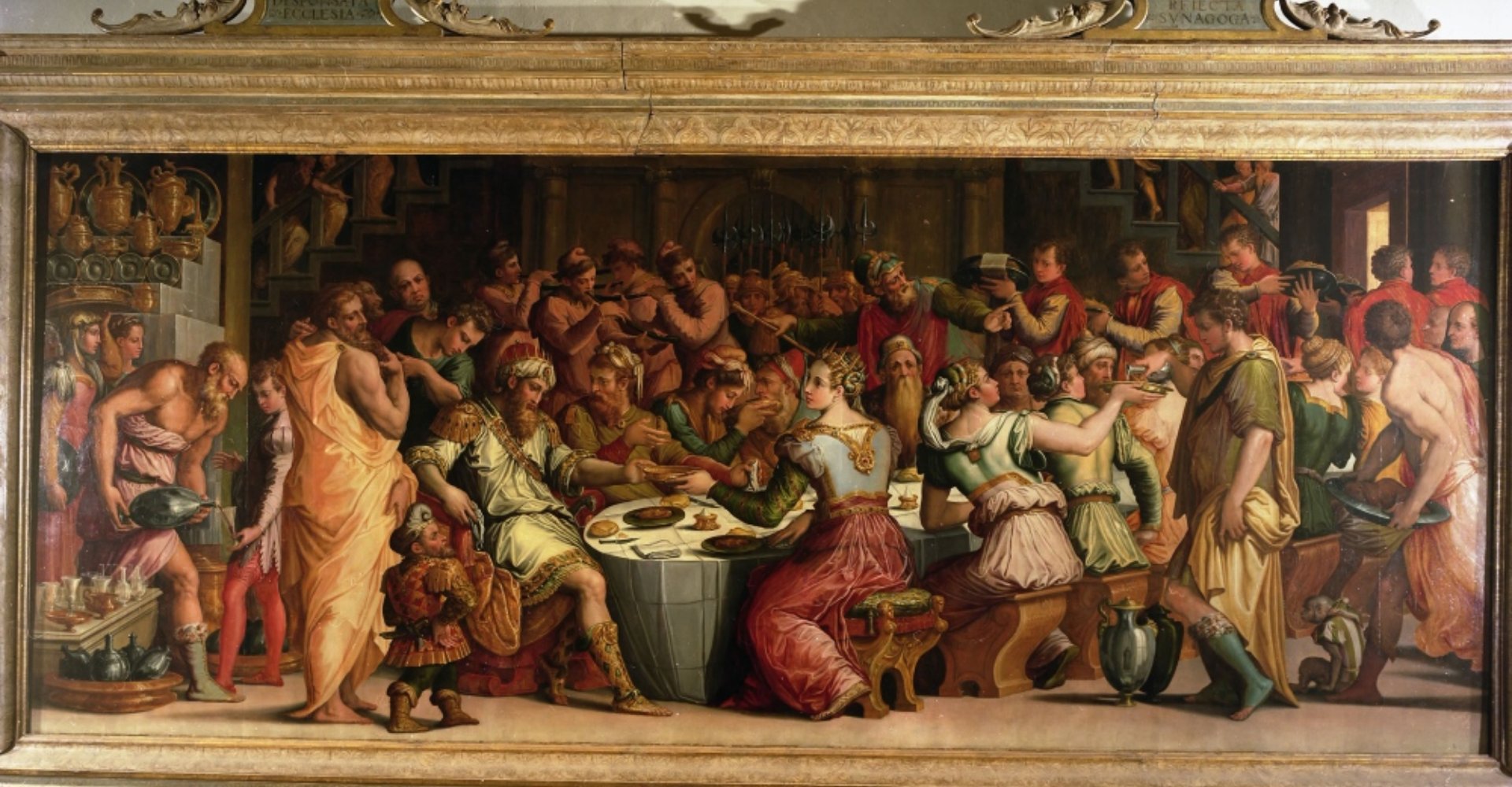 Banquete de Ester y Assuero, Vasari