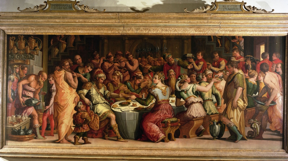 Banquete de Ester y Assuero, Vasari