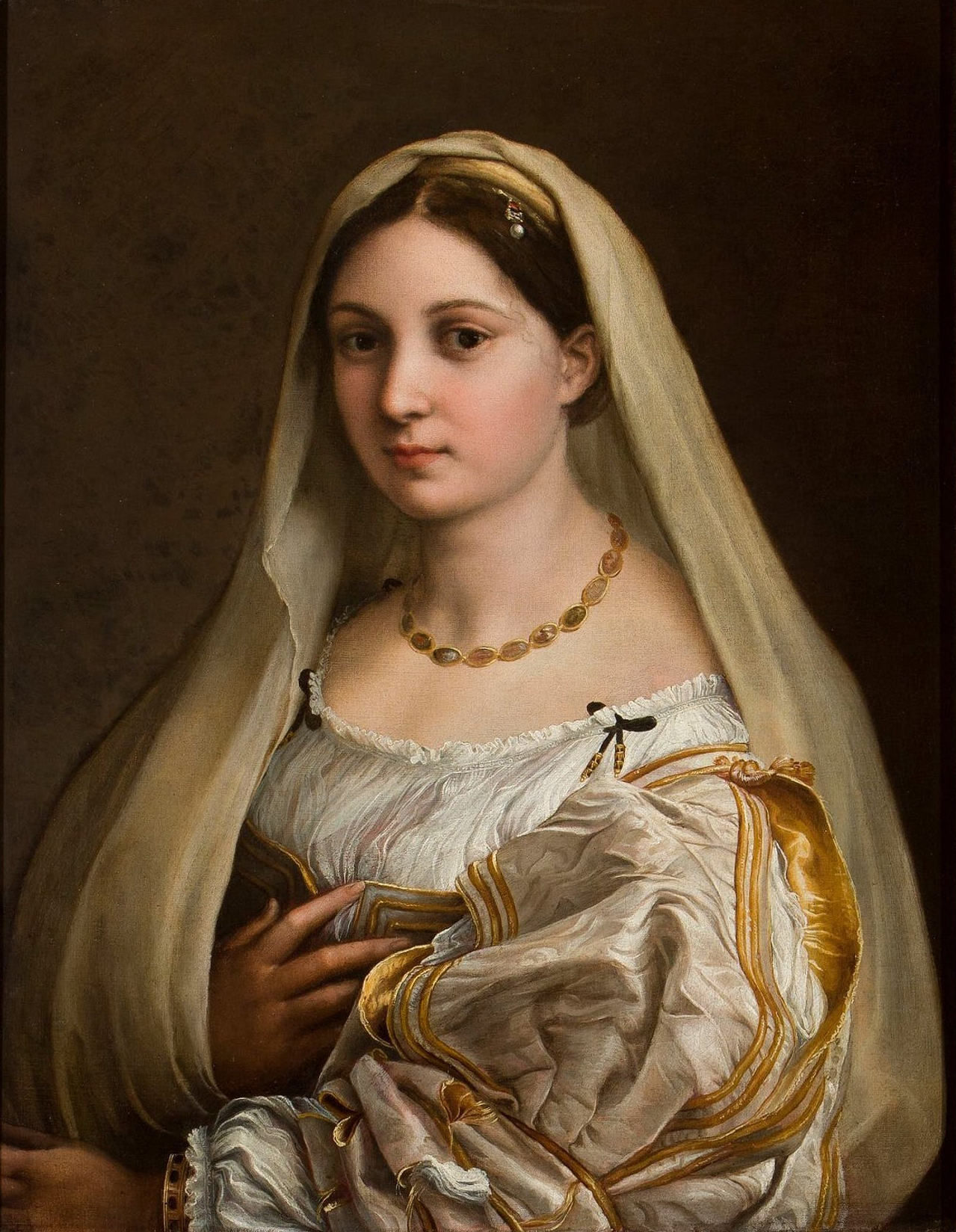 Woman with a veil by Raffaello
