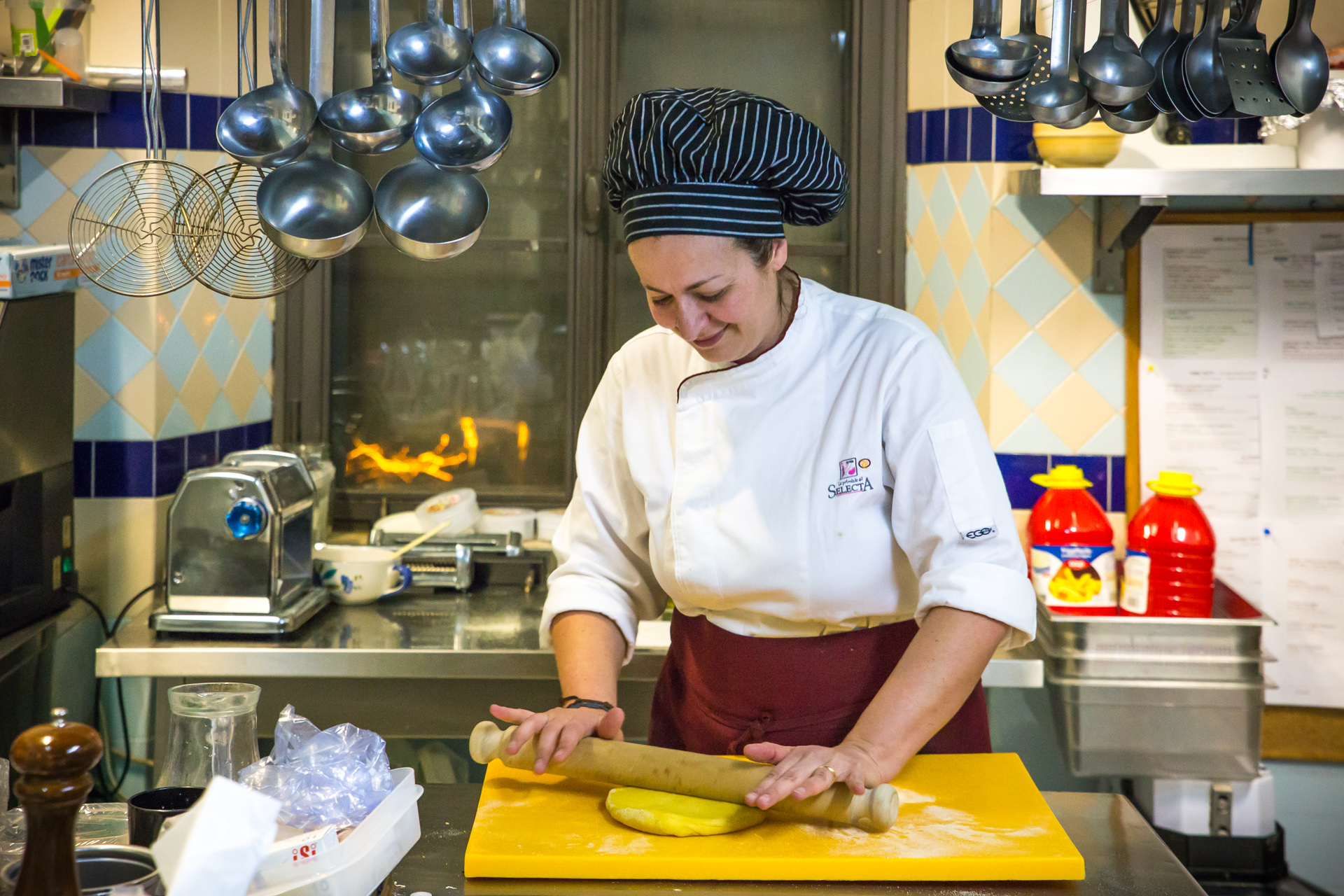 Making pasta in Manciano