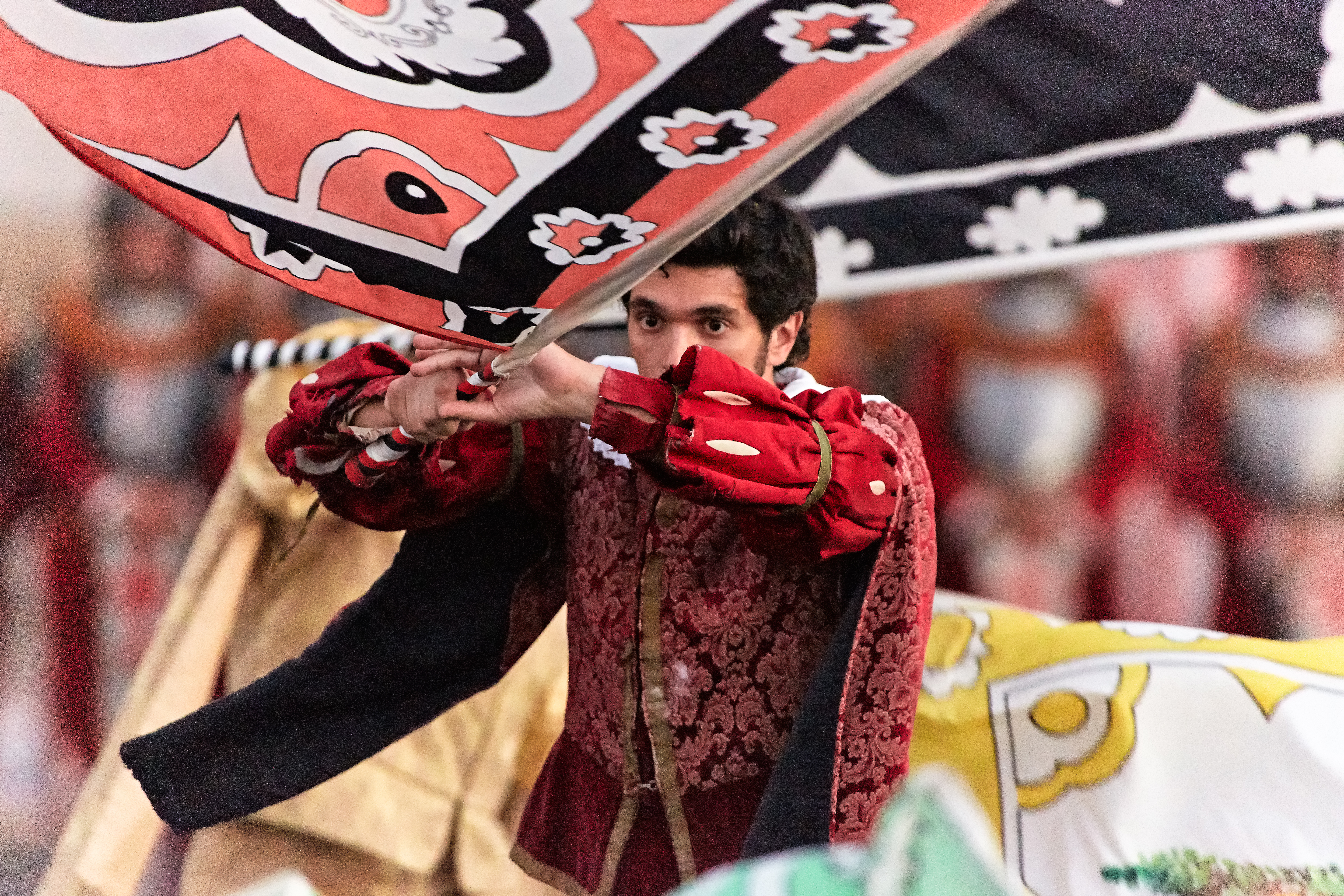 Personajes de la procesión histórica en Pisa