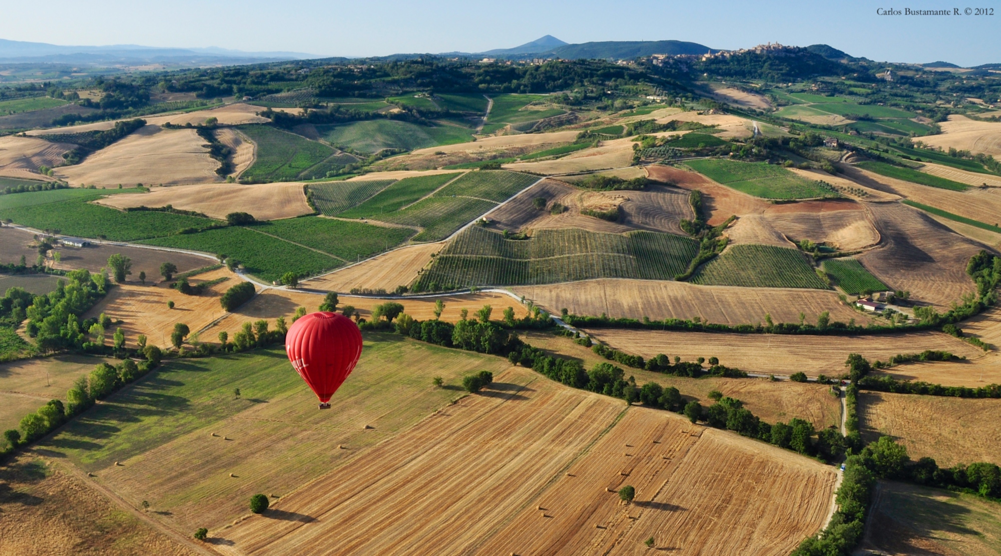 Vol en montgolfière en Toscane