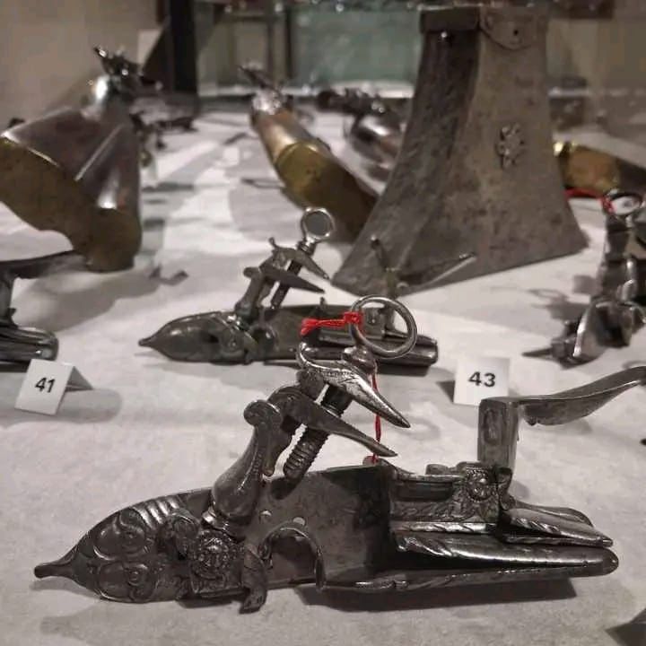 The display of weapons on the second floor