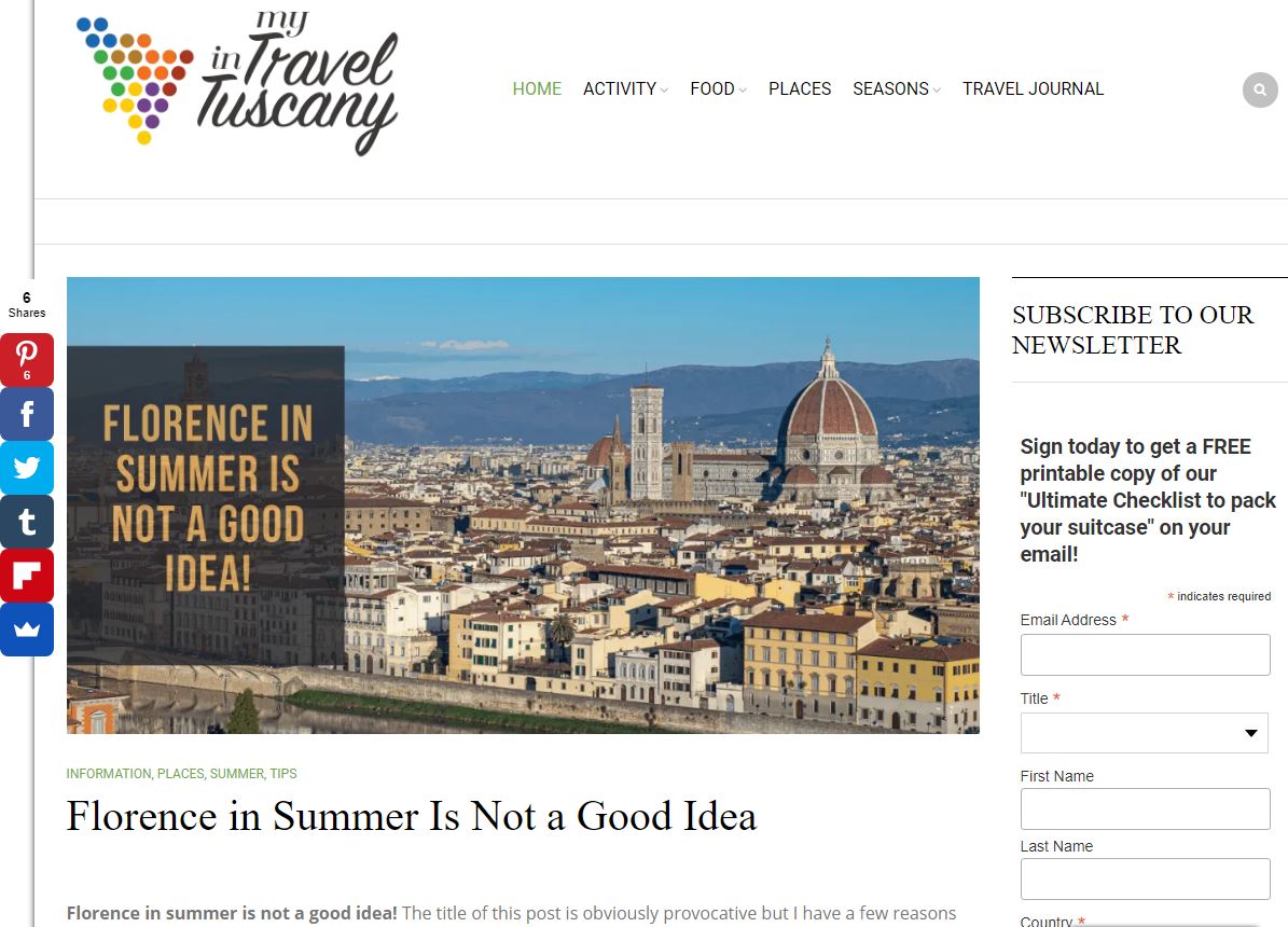 My travel Tuscany