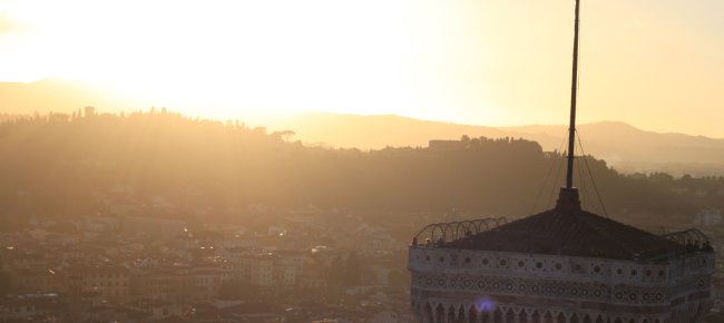 Bright horizon from the Dome of Florence