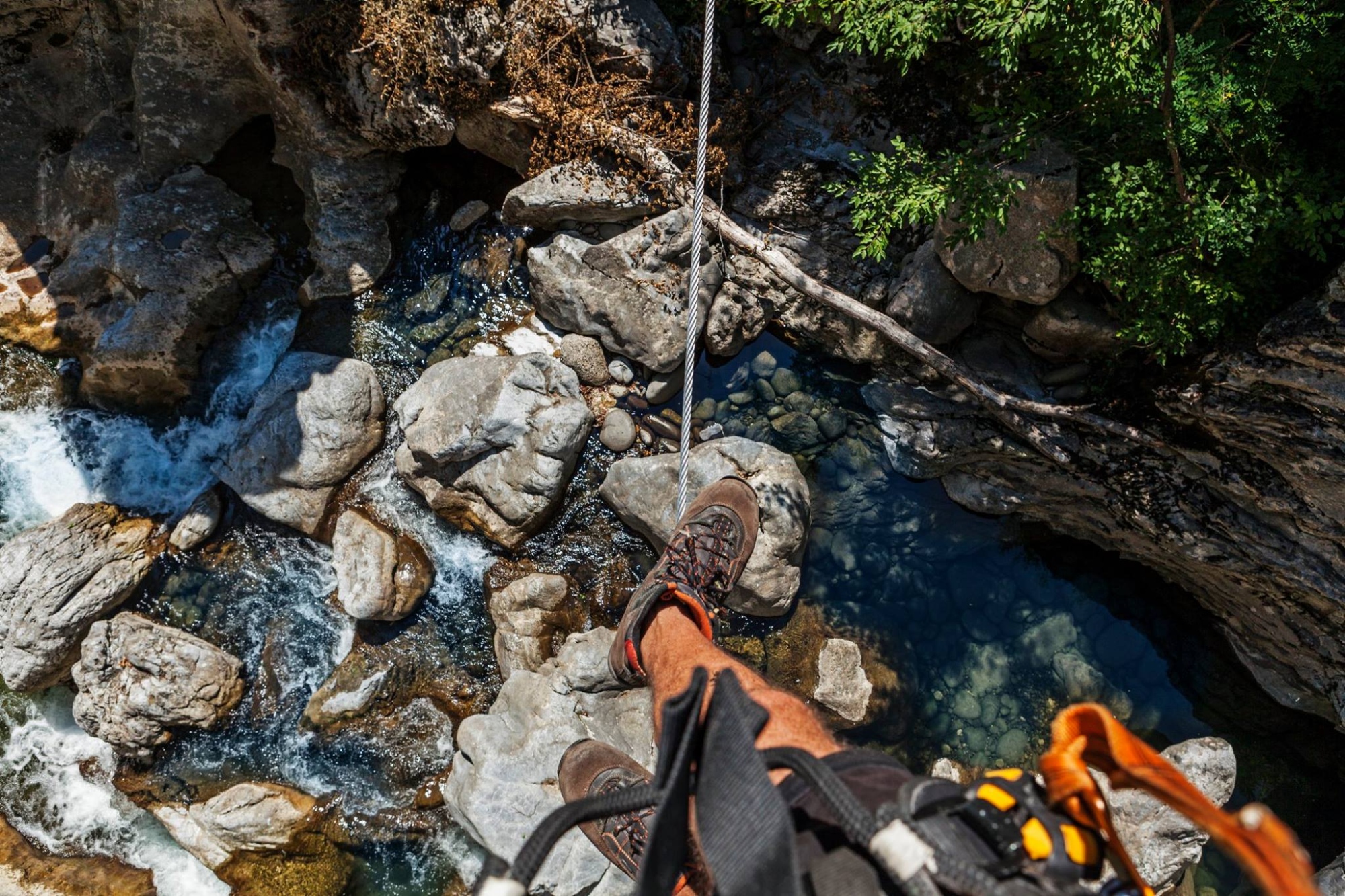 Suspended over the canyon