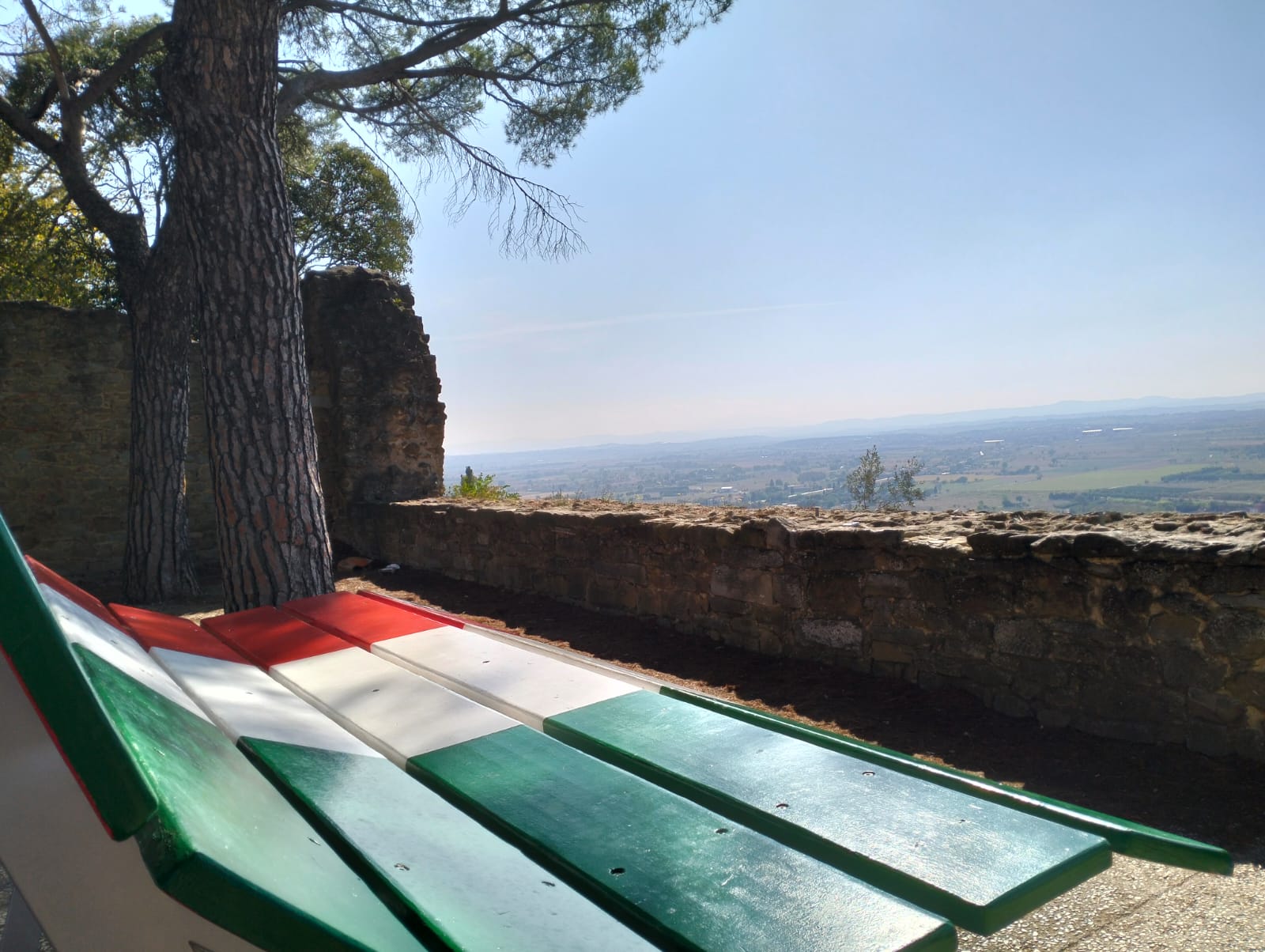 Vue depuis le banc géant de Castiglion Fiorentino