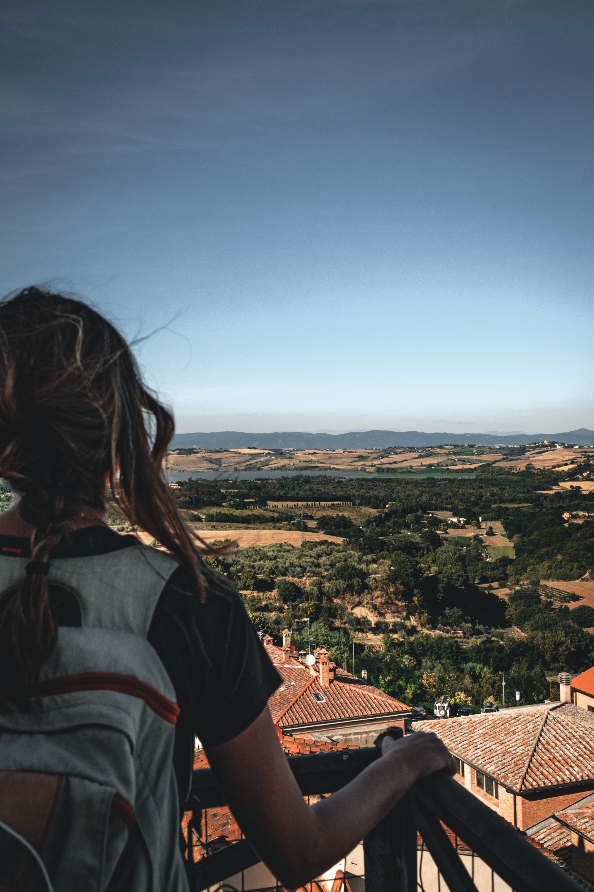 Panorama from the bell tower of Chiusi